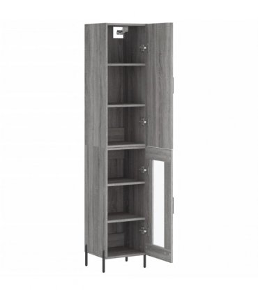 vidaXL Highboard Grey Sonoma 34,5x34x180 cm Engineered Wood