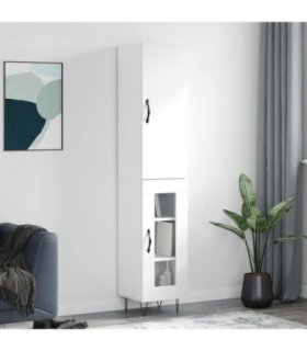 vidaXL Highboard White 34,5x34x180 cm Engineered Wood