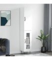 vidaXL Highboard White 34,5x34x180 cm Engineered Wood