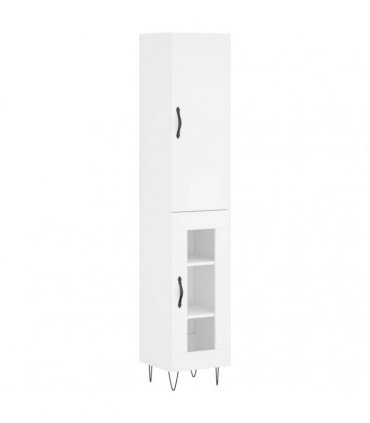 vidaXL Highboard White 34,5x34x180 cm Engineered Wood