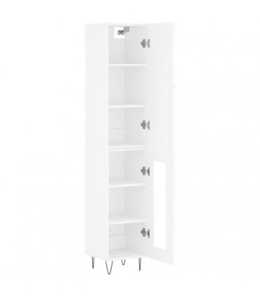 vidaXL Highboard White 34,5x34x180 cm Engineered Wood