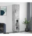 vidaXL Highboard Concrete Grey 34,5x34x180 cm Engineered Wood