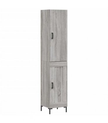 vidaXL Highboard Grey Sonoma 34,5x34x180 cm Engineered Wood