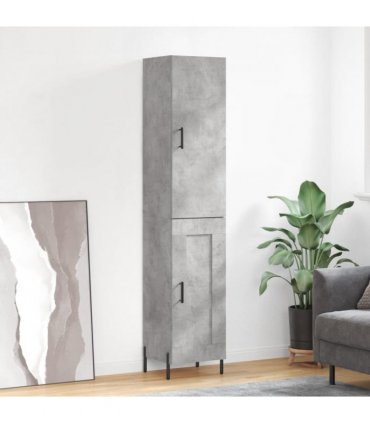 vidaXL Highboard Concrete Grey 34,5x34x180 cm Engineered Wood