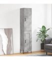 vidaXL Highboard Concrete Grey 34,5x34x180 cm Engineered Wood