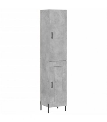vidaXL Highboard Concrete Grey 34,5x34x180 cm Engineered Wood
