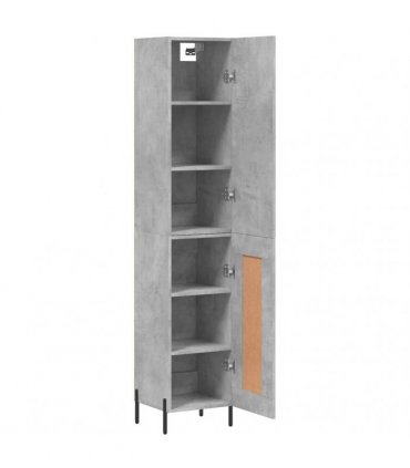 vidaXL Highboard Concrete Grey 34,5x34x180 cm Engineered Wood