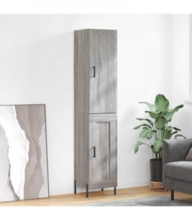 vidaXL Highboard Grey Sonoma 34,5x34x180 cm Engineered Wood