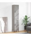vidaXL Highboard Grey Sonoma 34,5x34x180 cm Engineered Wood