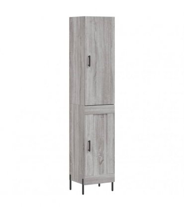 vidaXL Highboard Grey Sonoma 34,5x34x180 cm Engineered Wood