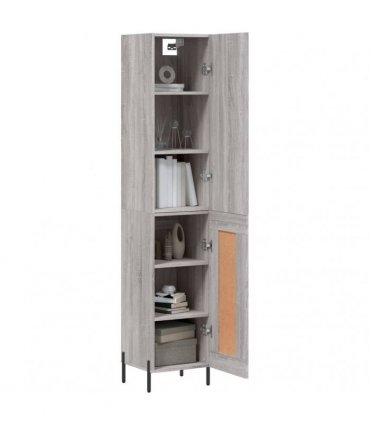 vidaXL Highboard Grey Sonoma 34,5x34x180 cm Engineered Wood