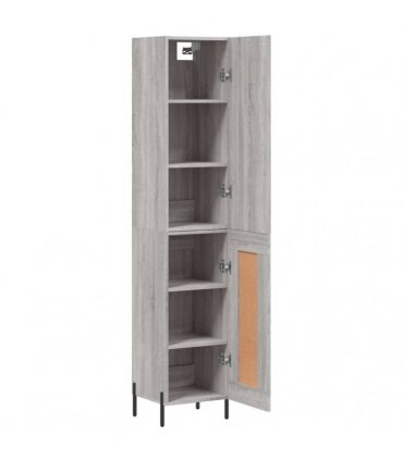 vidaXL Highboard Grey Sonoma 34,5x34x180 cm Engineered Wood