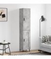 vidaXL Highboard Concrete Grey 34,5x34x180 cm Engineered Wood