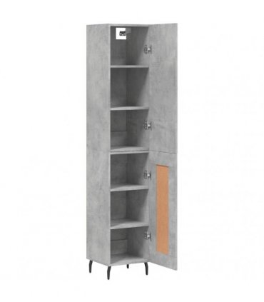 vidaXL Highboard Concrete Grey 34,5x34x180 cm Engineered Wood