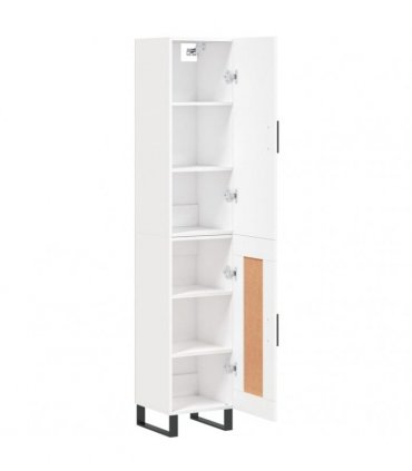 vidaXL Highboard White 34,5x34x180 cm Engineered Wood