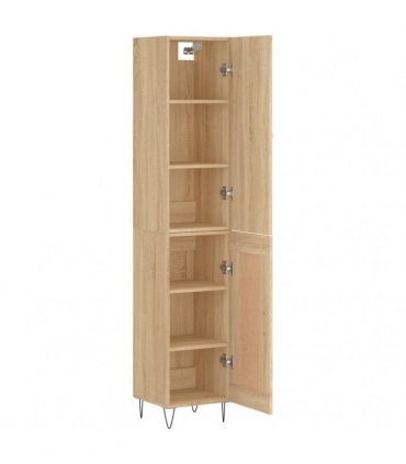 vidaXL Highboard Sonoma Oak 34,5x34x180 cm Engineered Wood