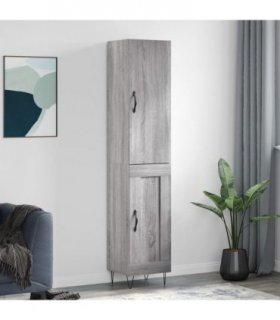 vidaXL Highboard Grey Sonoma 34,5x34x180 cm Engineered Wood