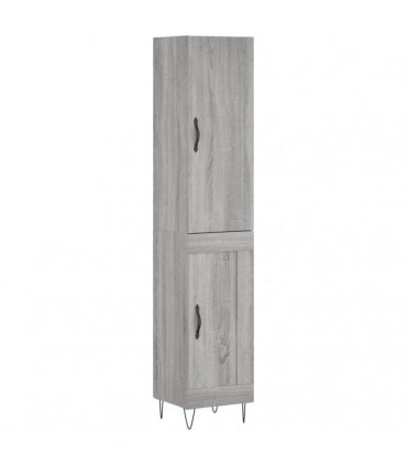 vidaXL Highboard Grey Sonoma 34,5x34x180 cm Engineered Wood