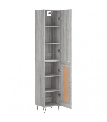 vidaXL Highboard Grey Sonoma 34,5x34x180 cm Engineered Wood