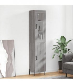 vidaXL Highboard Grey Sonoma 34,5x34x180 cm Engineered Wood