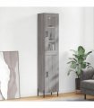 vidaXL Highboard Grey Sonoma 34,5x34x180 cm Engineered Wood