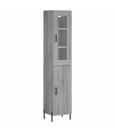 vidaXL Highboard Grey Sonoma 34,5x34x180 cm Engineered Wood
