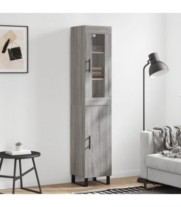 vidaXL Highboard Grey Sonoma 34,5x34x180 cm Engineered Wood