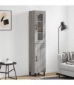 vidaXL Highboard Grey Sonoma 34,5x34x180 cm Engineered Wood