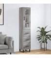 vidaXL Highboard Grey Sonoma 34,5x34x180 cm Engineered Wood