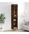 vidaXL Highboard Smoked Oak 34,5x34x180 cm Engineered Wood