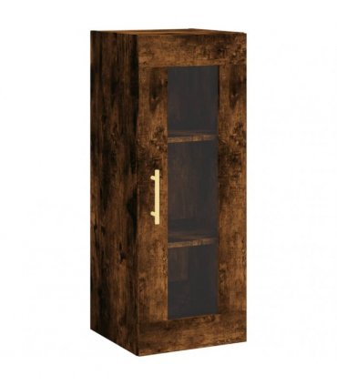 vidaXL Highboard Smoked Oak 34,5x34x180 cm Engineered Wood