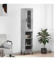 vidaXL Highboard Concrete Grey 34,5x34x180 cm Engineered Wood
