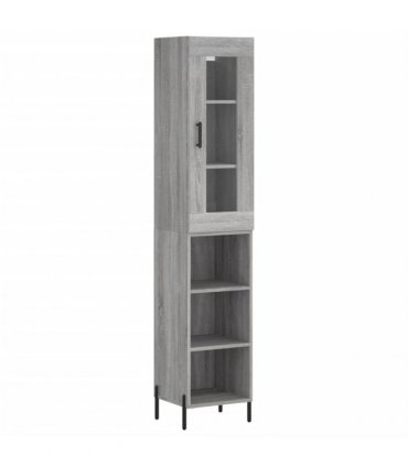 vidaXL Highboard Grey Sonoma 34,5x34x180 cm Engineered Wood