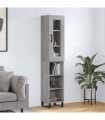 vidaXL Highboard Grey Sonoma 34,5x34x180 cm Engineered Wood