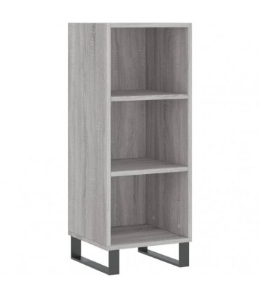 vidaXL Highboard Grey Sonoma 34,5x34x180 cm Engineered Wood