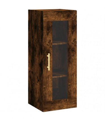 vidaXL Highboard Smoked Oak 34,5x34x180 cm Engineered Wood