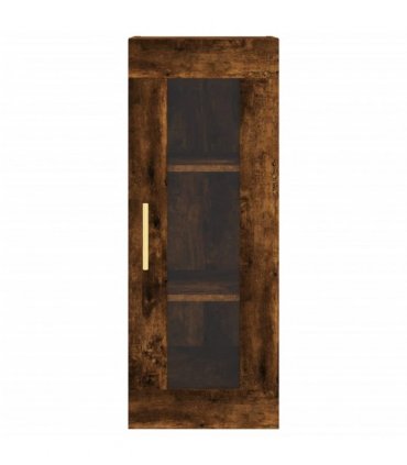 vidaXL Highboard Smoked Oak 34,5x34x180 cm Engineered Wood