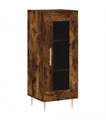 vidaXL Highboard Smoked Oak 34,5x34x180 cm Engineered Wood