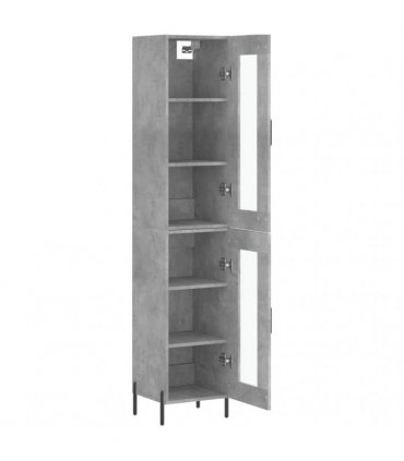 vidaXL Highboard Concrete Grey 34,5x34x180 cm Engineered Wood