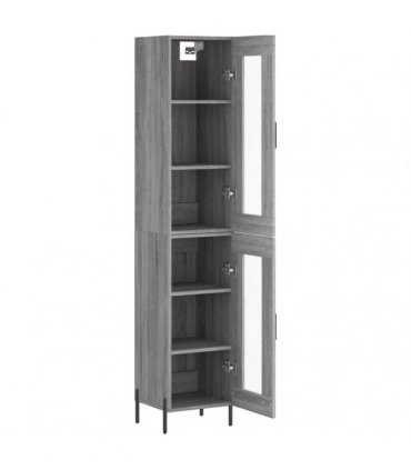 vidaXL Highboard Grey Sonoma 34,5x34x180 cm Engineered Wood