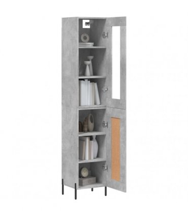 vidaXL Highboard Concrete Grey 34,5x34x180 cm Engineered Wood