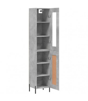 vidaXL Highboard Concrete Grey 34,5x34x180 cm Engineered Wood