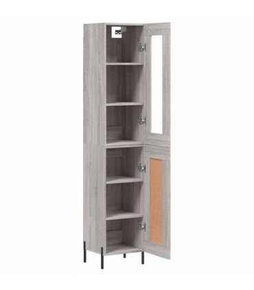 vidaXL Highboard Grey Sonoma 34,5x34x180 cm Engineered Wood