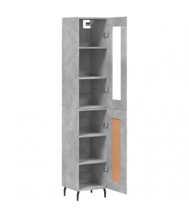 vidaXL Highboard Concrete Grey 34,5x34x180 cm Engineered Wood