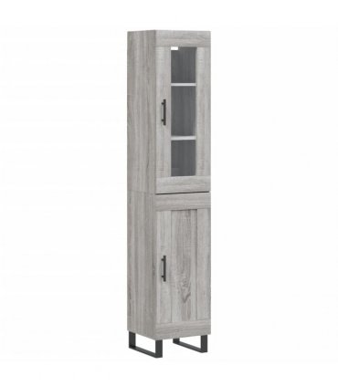 vidaXL Highboard Grey Sonoma 34,5x34x180 cm Engineered Wood