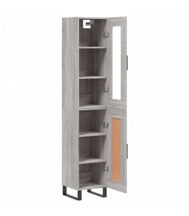 vidaXL Highboard Grey Sonoma 34,5x34x180 cm Engineered Wood