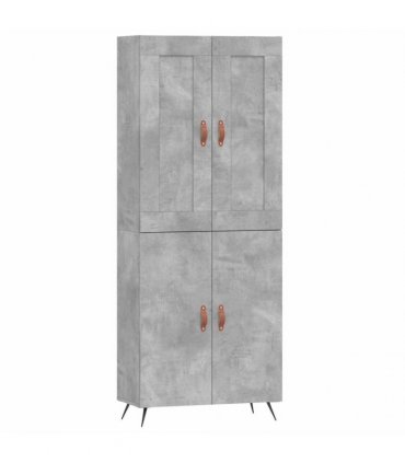 vidaXL Highboard Concrete Grey 69,5x34x180 cm Engineered Wood