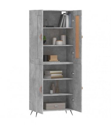 vidaXL Highboard Concrete Grey 69,5x34x180 cm Engineered Wood