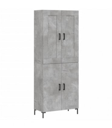 vidaXL Highboard Concrete Grey 69,5x34x180 cm Engineered Wood