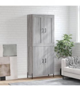 vidaXL Highboard Grey Sonoma 69,5x34x180 cm Engineered Wood